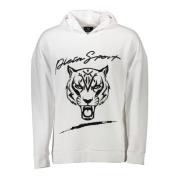 Witte Katoenen Sweater met Capuchon en Logo Plein Sport , White , Here...