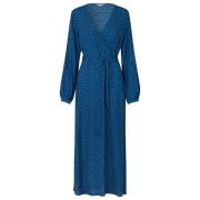 Blauwe Sevitta Print Omslagjurk mbyM , Blue , Dames