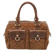 Pre-owned Suede handbags Gucci Vintage , Brown , Dames