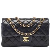 Pre-owned Leather chanel-bags Chanel Vintage , Black , Dames