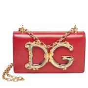 Pre-owned Leather shoulder-bags Dolce & Gabbana Pre-owned , Red , Dame...