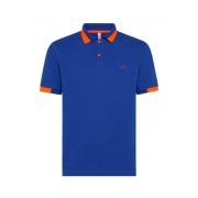 Fluo Kraag Polo Shirt Blauw Koninklijk Sun68 , Blue , Heren
