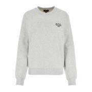 Lichtgrijs Stretch Katoenen Sweatshirt A.p.c. , Gray , Dames