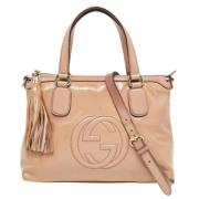 Pre-owned Leather totes Gucci Vintage , Pink , Dames