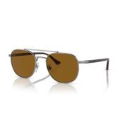 Elegante Metalen Zonnebril Persol , Gray , Unisex