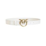 Love Birds Diamond Cut Riem Wit Pinko , White , Dames