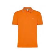 Slank Profiel Oranje Polo Shirt Sun68 , Orange , Heren