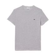 Regular Fit Katoenen T-shirt Lacoste , Gray , Heren