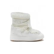 Ltrack Tube Faux FUR Lage Laars Moon Boot , White , Dames