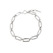 Onregelmatige Ketting Halsketting Zilver Rhodium Malababa , Gray , Dam...