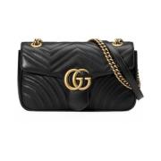 Marmont Small Matelassé Schoudertas Gucci , Black , Dames