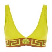 Neon Gele Bikini Top Versace , Yellow , Dames