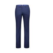 Donkerblauwe Katoenen Slim Fit Broek Gardeur , Blue , Heren