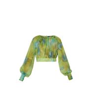 Elegante Groene Blouse Chic Stijl Liu Jo , Green , Dames