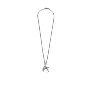 Zilveren Wing Cross Hanger Sieraden Emanuele Bicocchi , Gray , Heren