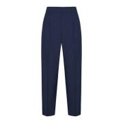 Blauwe Daisy Stretch Cady Broek PT Torino , Blue , Dames