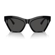 Elegante Cat-Eye Zonnebril met Monogram Burberry , Black , Unisex