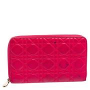 Pre-owned Leather wallets Dior Vintage , Pink , Dames