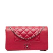 Pre-owned Leather chanel-bags Chanel Vintage , Red , Dames