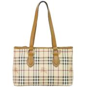 Pre-owned Canvas shoulder-bags Burberry Vintage , Beige , Dames