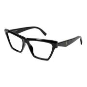 Black Gold Logo Eyewear Frames Saint Laurent , Black , Unisex