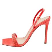Pre-owned Velvet sandals Gianvito Rossi Pre-owned , Red , Dames
