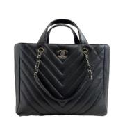 Pre-owned Leather chanel-bags Chanel Vintage , Black , Dames