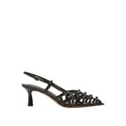 Zwarte Sandalen met Strass Detail Emanuelle Vee , Black , Dames