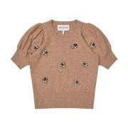 Bee Brooch Knit Sweater Munthe , Brown , Dames