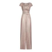 Roze Metallic Wijde Jumpsuit Talbot Runhof , Pink , Dames