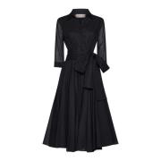 Elegante Jurken met l.ruota Detail Blanca Vita , Black , Dames