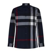 Geruite Klassieke Kraag Shirt Burberry , Multicolor , Heren