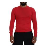 Rode Wol Crewneck Sweater Dsquared2 , Red , Heren