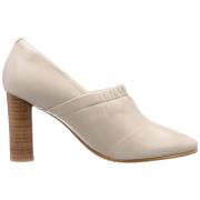 Elegante Grijze Leren Damesschoenen Clarks , Gray , Dames