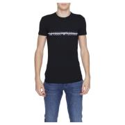 Zwarte katoenen T-shirt voor mannen Lente/Zomer Emporio Armani , Black...