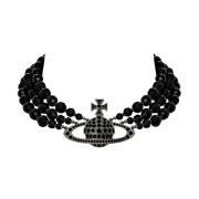 Edelsteen Choker Ketting Vivienne Westwood , Black , Dames