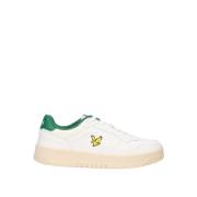 Groene Leren Sneakers Lyle & Scott , White , Heren