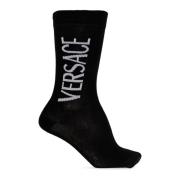 Sokken met logo Versace , Black , Heren