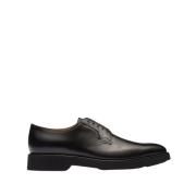 Zwarte Leren Derby Schoenen Vetersluiting Church's , Black , Heren