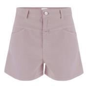 Katoenen Shorts Closed , Pink , Dames