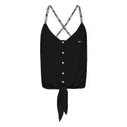 Sleeveless Tops Tommy Jeans , Black , Dames