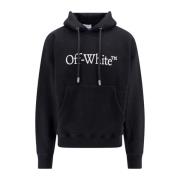 Logo Print Katoenen Sweatshirt met Capuchon Off White , Black , Heren