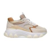 Trendy Hyperactieve Sneakers voor Dames Hogan , Beige , Dames