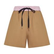 Bruin Leren Shorts Stijlvol Blanca Vita , Brown , Dames