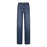 Vintage Blauwe Jeans Zeeniveau 7 For All Mankind , Blue , Dames