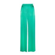 Glanzende Stroomzijde Broek Groen Forte Forte , Green , Dames