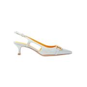 Q186 Slingback Morse Tacco 50 Pumps Mara Bini , Blue , Dames