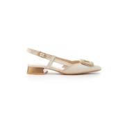 Leren Slingback Soho Schoen Hispanitas , Beige , Dames