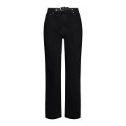 Zwarte Hangslotriem Slim Fit Jeans JW Anderson , Black , Dames