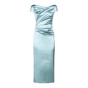 Elegante jurken in wit/blauw Talbot Runhof , Blue , Dames